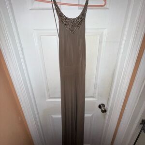 Elegant Brown Beaded Women's Calvin Klein Dress Size 12